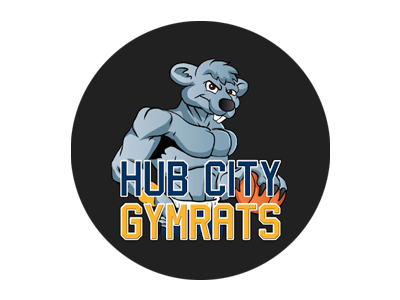 The official logo of Hub City Gym Rats